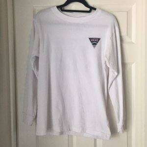 White Long Sleeve Vans shirt